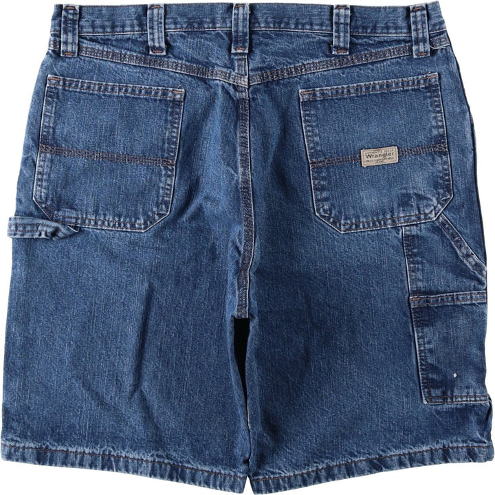 Wrangler Denim Painter Shorts, Shorts, Men's, W36 equivalent cotton blue type Vintage Second Hand