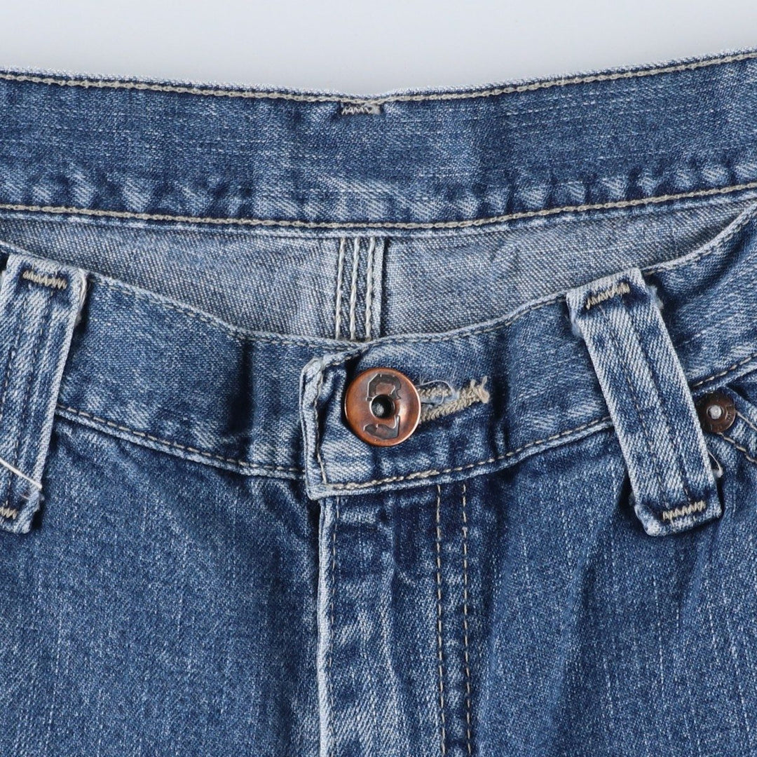 Lee denim painter shorts, men's size W35 (approx.) cotton blue type Vintage Second Hand