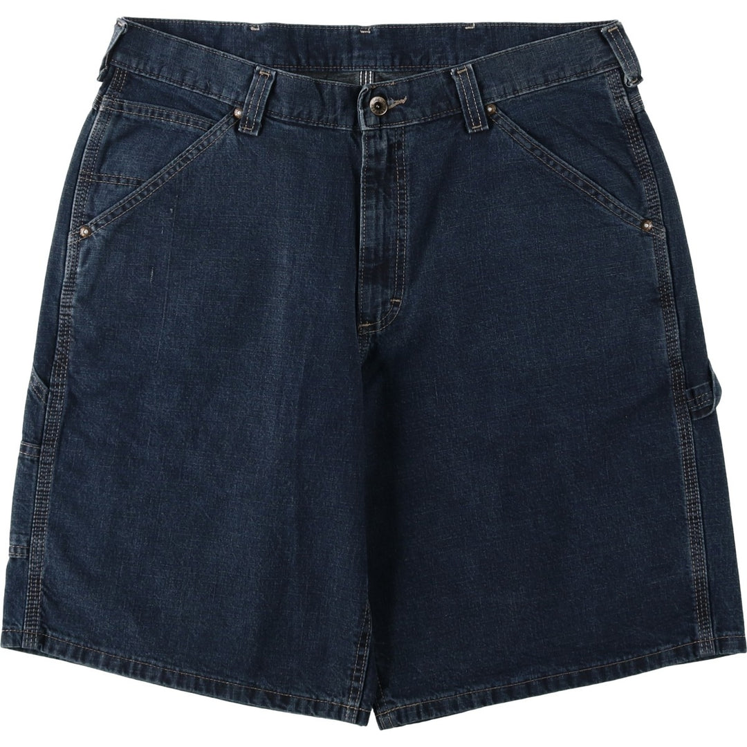 Lee denim painter shorts, men's size W36 (approx.) cotton navy blue type Vintage Second Hand