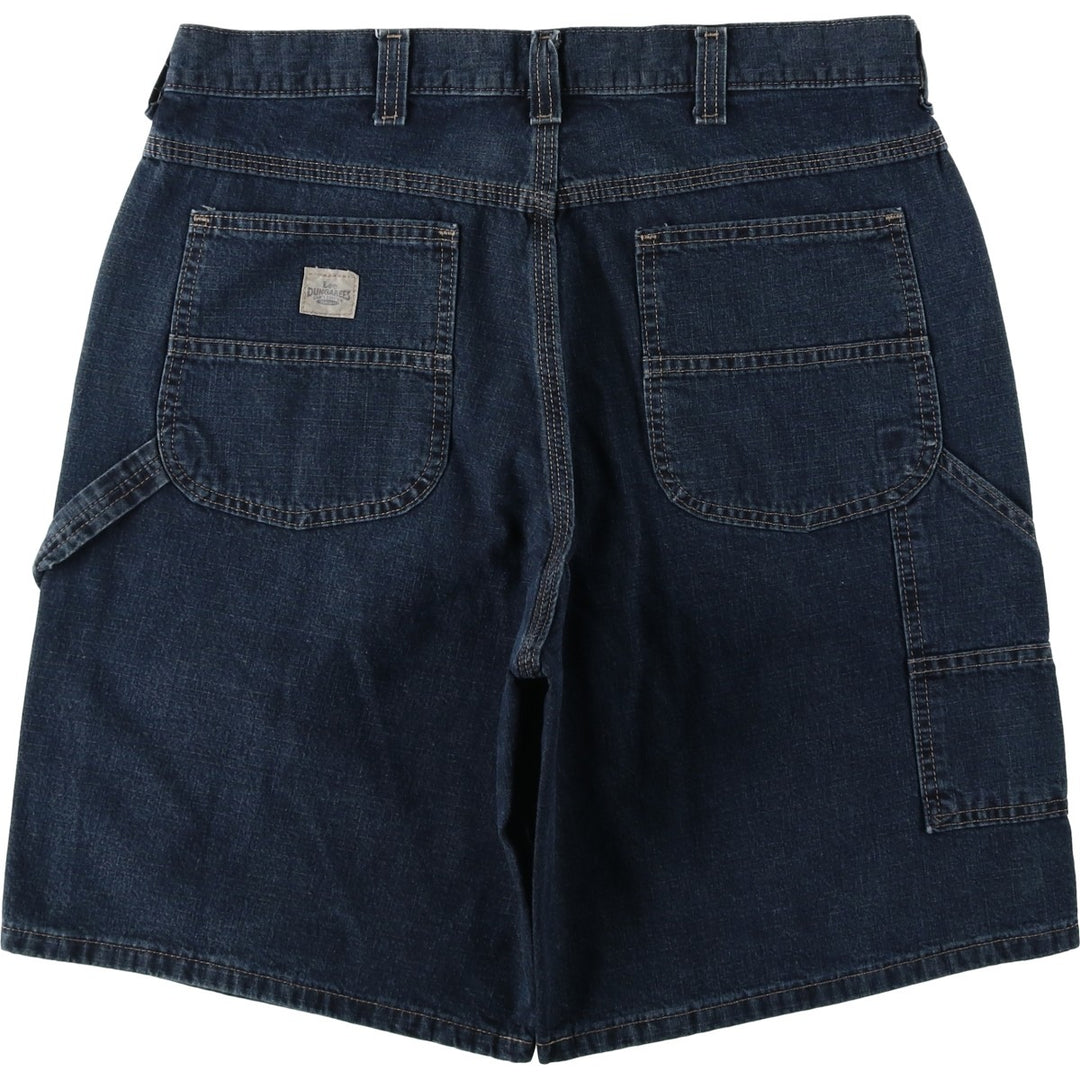 Lee denim painter shorts, men's size W36 (approx.) cotton navy blue type Vintage Second Hand