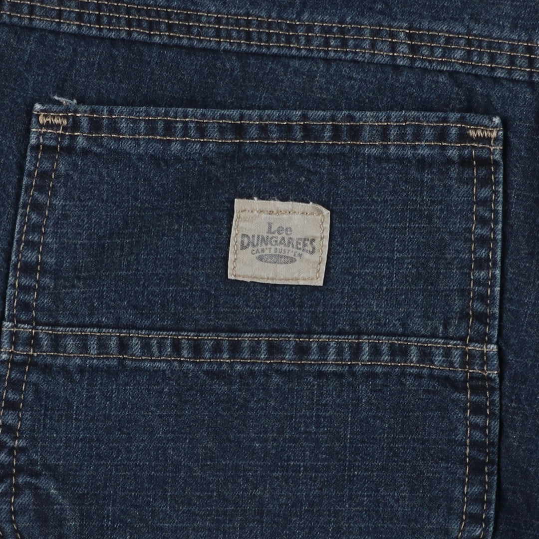 Lee denim painter shorts, men's size W36 (approx.) cotton navy blue type Vintage Second Hand