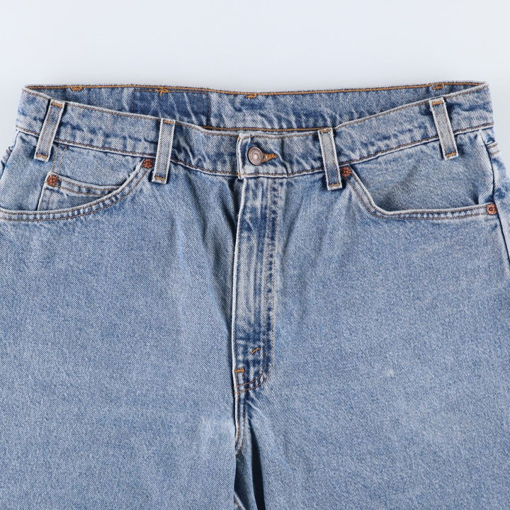 90'S Levi's 550 Relaxed Fit Orange Tab Denim Shorts (Men's W35 equivalent) cotton blue type Vintage Second Hand