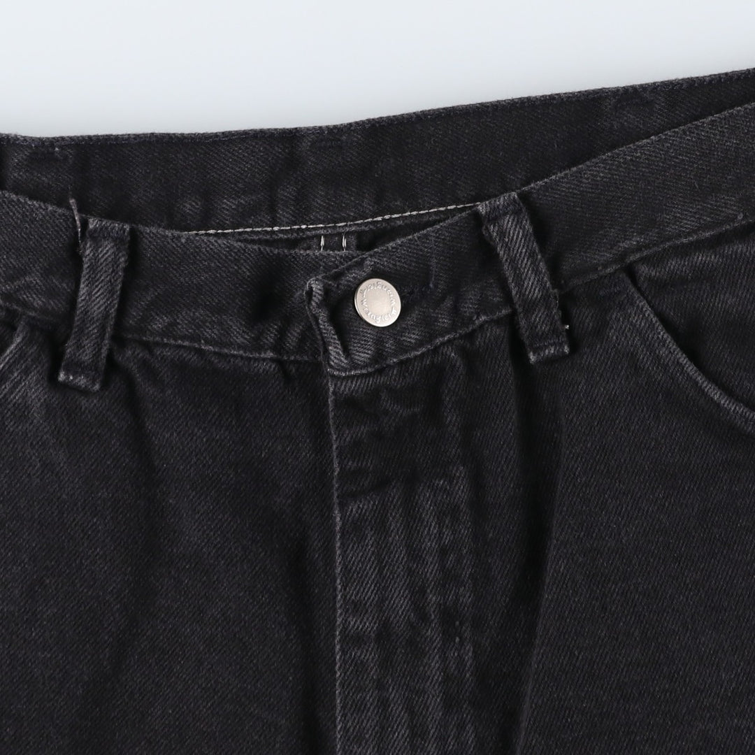 Wrangler Black Denim Shorts, Half Pants, Made in USA, Men's Size W36 (approx.) cotton black type Vintage Second Hand