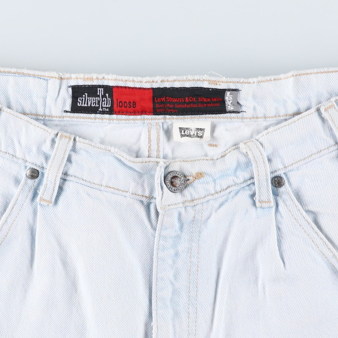 Levi's SILVER TAB Loose Denim Shorts (Men's W35 equivalent) unclear Blue type light blue Vintage Second Hand