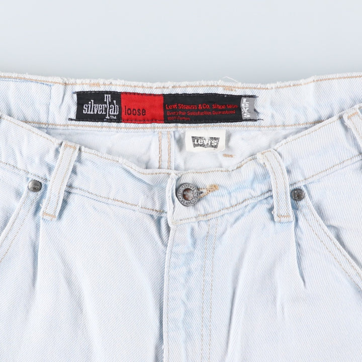 Levi's SILVER TAB Loose Denim Shorts (Men's W35 equivalent) unclear Blue type light blue Vintage Second Hand