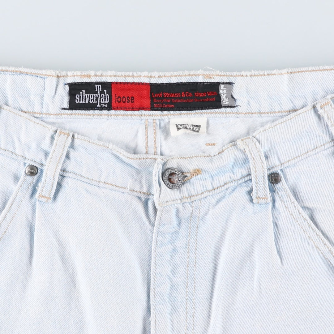 Levi's SILVER TAB Loose Denim Shorts (Men's W35 equivalent) unclear Blue type light blue Vintage Second Hand