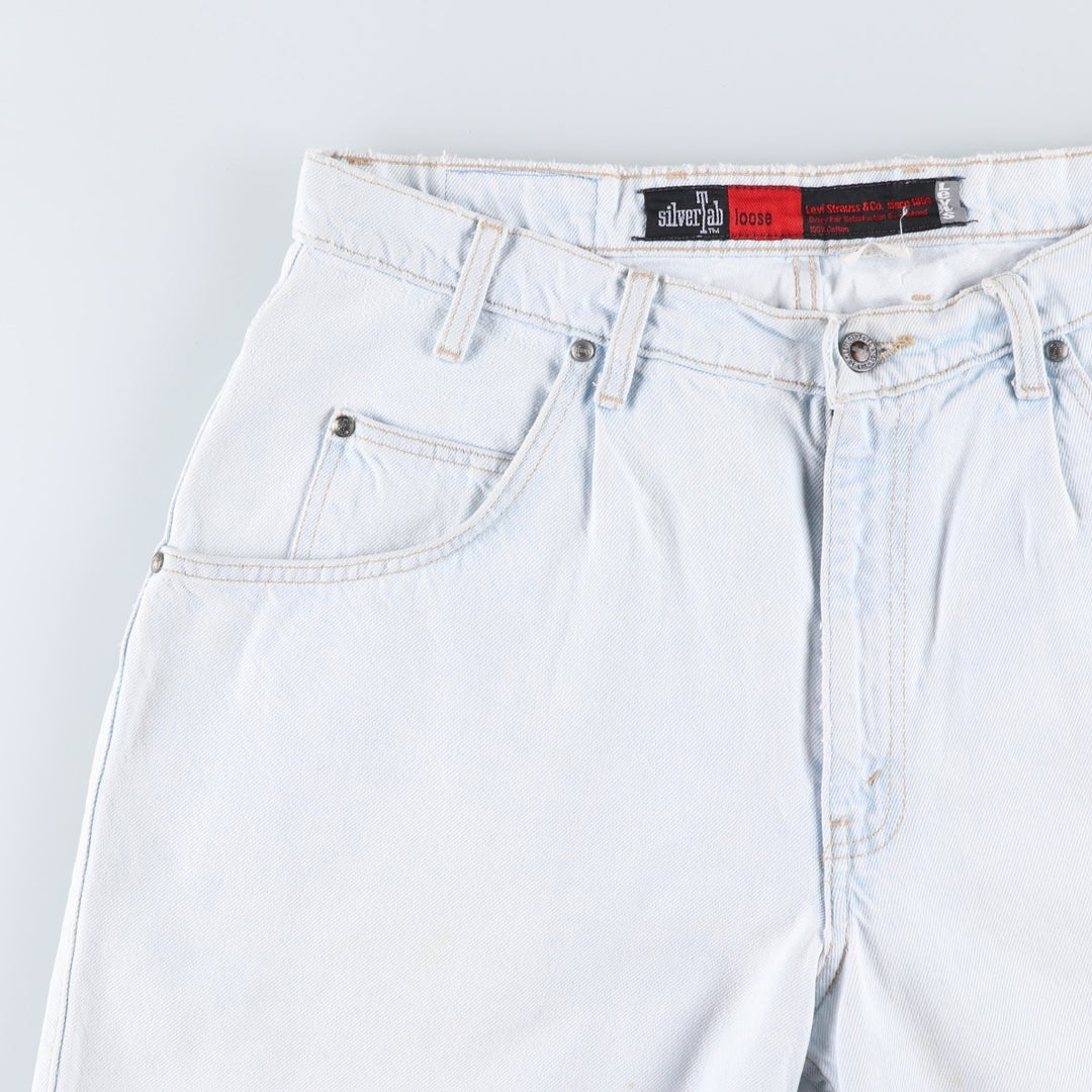 Levi's SILVER TAB Loose Denim Shorts (Men's W35 equivalent) unclear Blue type light blue Vintage Second Hand