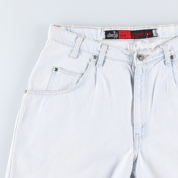 Levi's SILVER TAB Loose Denim Shorts (Men's W35 equivalent) unclear Blue type light blue Vintage Second Hand