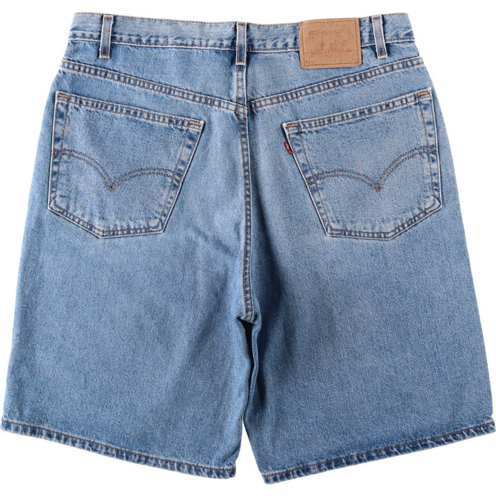 2000'S Levi's 550 Relaxed Fit Denim Shorts, Made in USA, Men's Size W37 (approx.) cotton blue type Vintage Second Hand