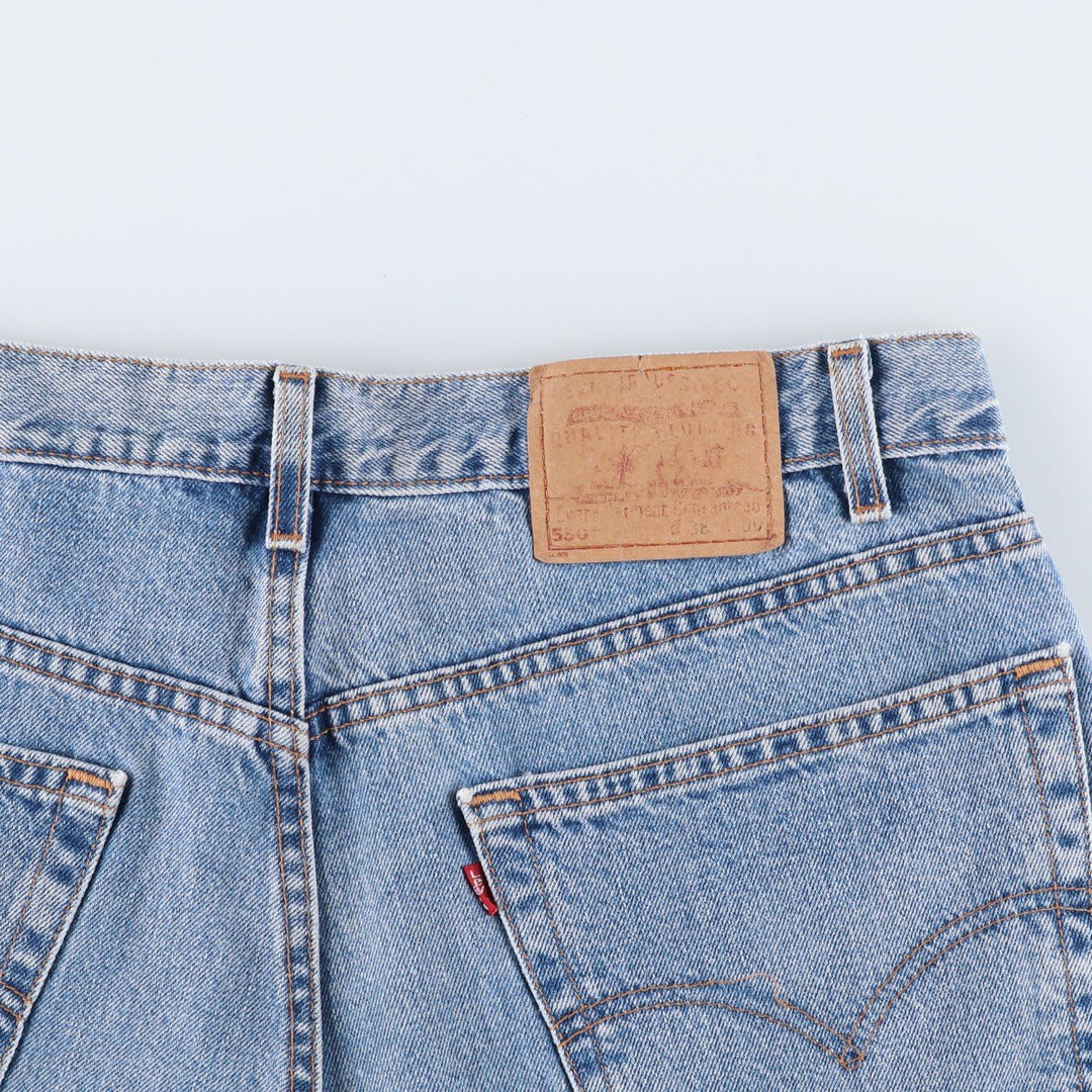 2000'S Levi's 550 Relaxed Fit Denim Shorts, Made in USA, Men's Size W37 (approx.) cotton blue type Vintage Second Hand