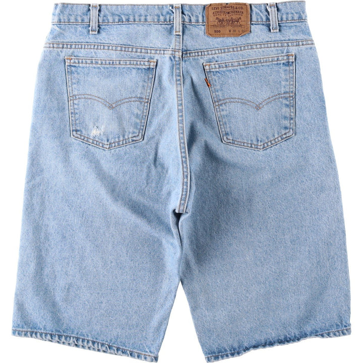 90'S Levi's Orange Tab Denim Shorts, Half Pants, Made in USA, Men's W37 (approx.), Vintage cotton blue type Vintage Second Hand
