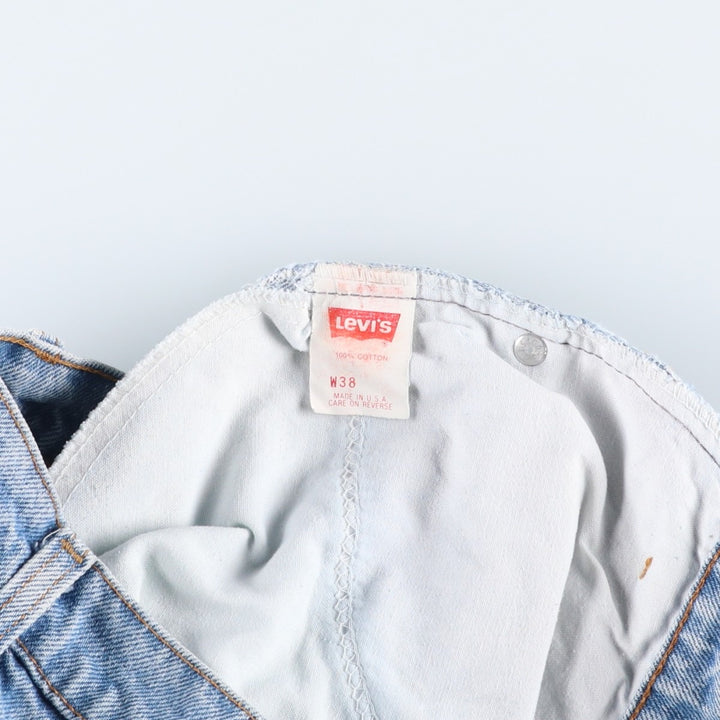 90'S Levi's Orange Tab Denim Shorts, Half Pants, Made in USA, Men's W37 (approx.), Vintage cotton blue type Vintage Second Hand