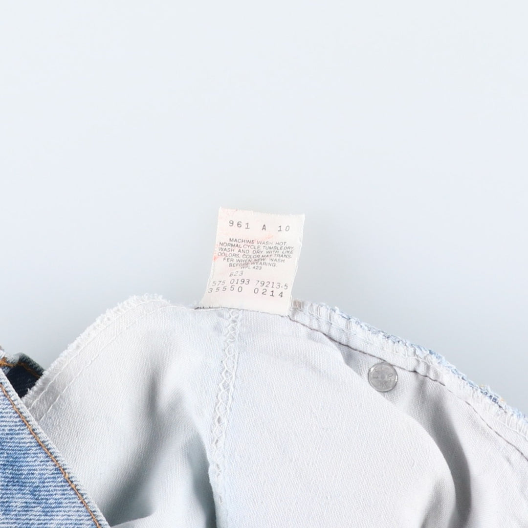 90'S Levi's Orange Tab Denim Shorts, Half Pants, Made in USA, Men's W37 (approx.), Vintage cotton blue type Vintage Second Hand