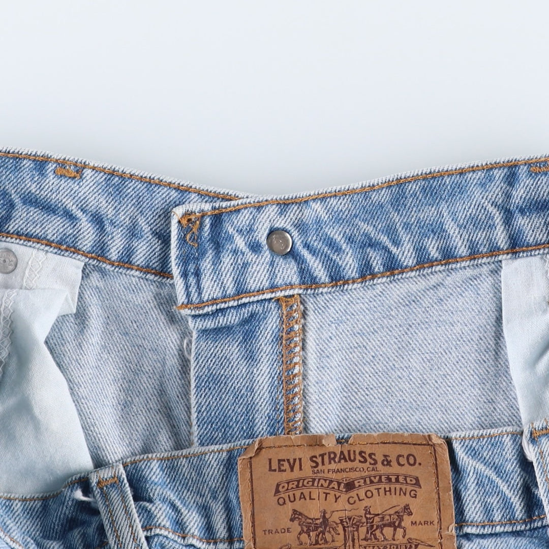90'S Levi's Orange Tab Denim Shorts, Half Pants, Made in USA, Men's W37 (approx.), Vintage cotton blue type Vintage Second Hand