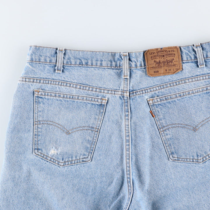 90'S Levi's Orange Tab Denim Shorts, Half Pants, Made in USA, Men's W37 (approx.), Vintage cotton blue type Vintage Second Hand