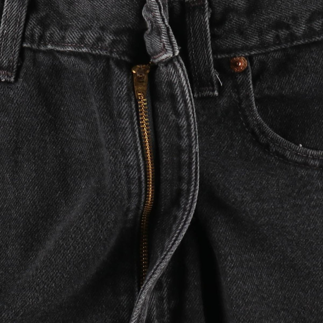 90'S Levi's 550 Relaxed Fit Black Denim Shorts, Made in USA, Men's Size W36 (approx.), Vintage cotton black type Vintage Second Hand
