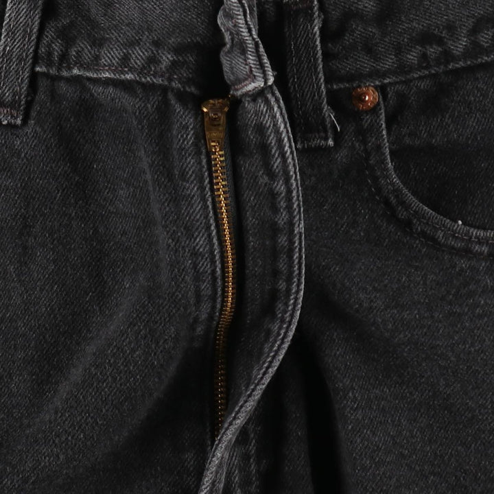 90'S Levi's 550 Relaxed Fit Black Denim Shorts, Made in USA, Men's Size W36 (approx.), Vintage cotton black type Vintage Second Hand