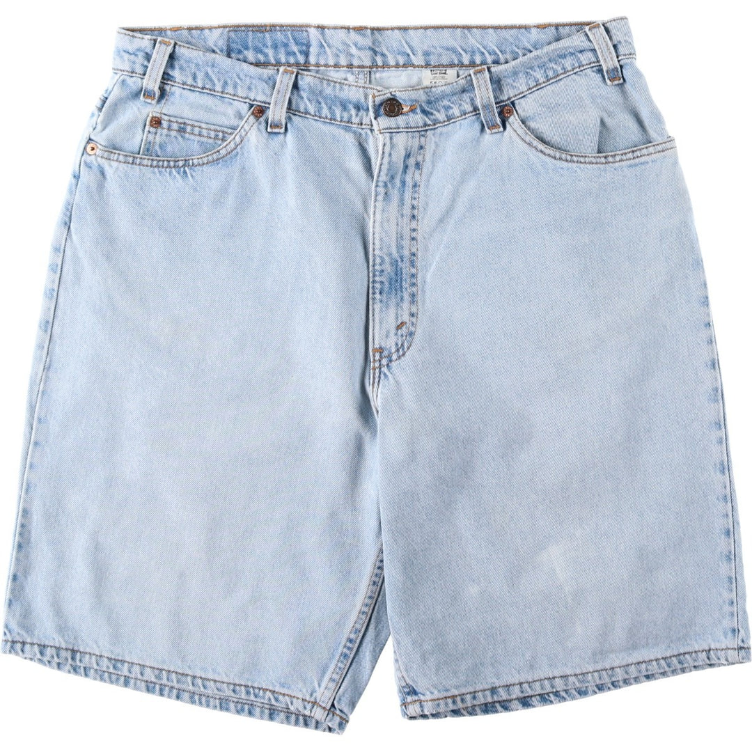 90'S Levi's 560 Loose Fit Denim Shorts, Made in USA, Men's W37 (approx.), Vintage. cotton Blue type light blue Vintage Second Hand