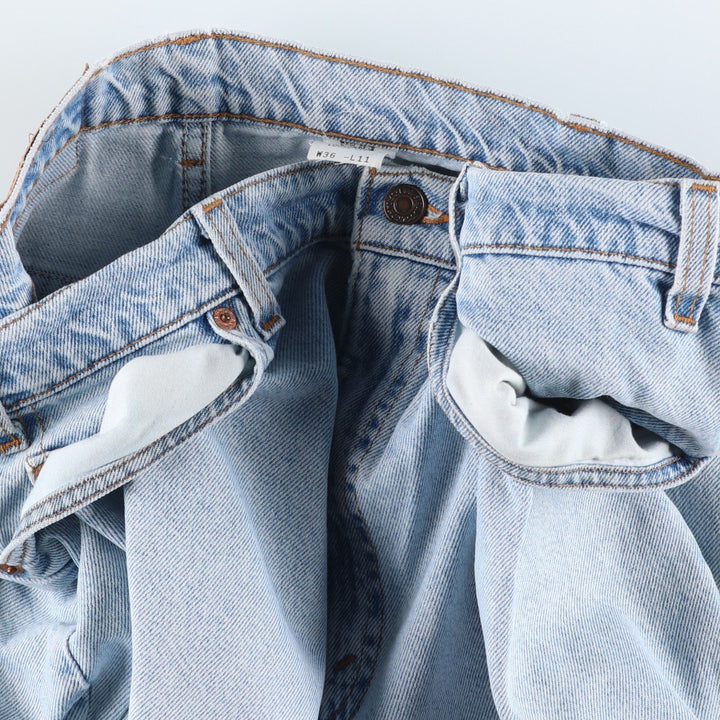 90'S Levi's 560 Loose Fit Denim Shorts, Made in USA, Men's W37 (approx.), Vintage. cotton Blue type light blue Vintage Second Hand