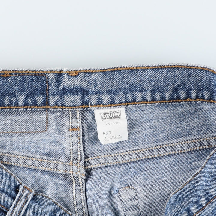 90'S Levi's 550 Denim Shorts, Half Pants, Made in USA, Men's W34 (approx.), Vintage cotton blue type Vintage Second Hand