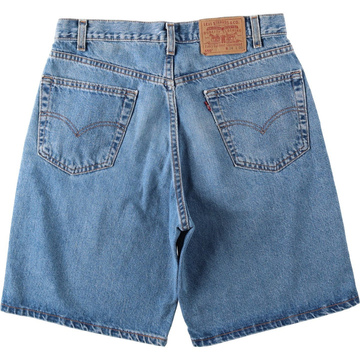 2000'S Levi's 550 Relaxed Fit Denim Shorts, Made in USA, Men's Size W34 (approx.) cotton blue type Vintage Second Hand