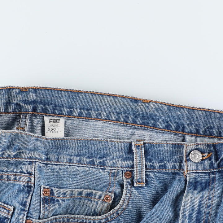 2000'S Levi's 550 Relaxed Fit Denim Shorts, Made in USA, Men's Size W34 (approx.) cotton blue type Vintage Second Hand