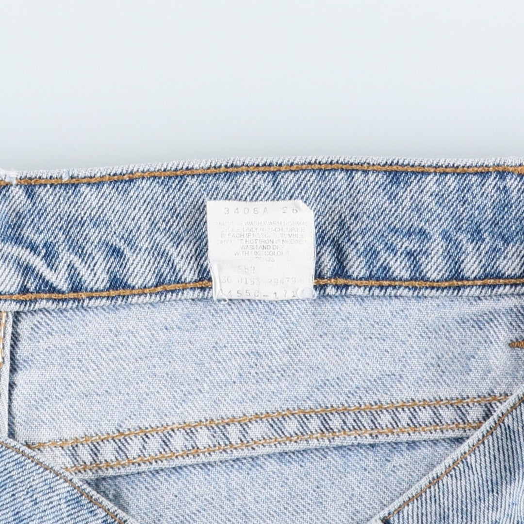 Levi's 550 Relaxed Fit Orange Tab Denim Shorts, Made in USA, Men's Size W36 (approx.), Vintage cotton Blue type light blue Vintage Second Hand