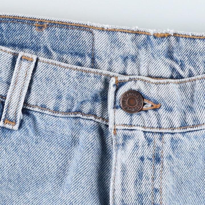 Levi's 550 Relaxed Fit Orange Tab Denim Shorts, Made in USA, Men's Size W36 (approx.), Vintage cotton Blue type light blue Vintage Second Hand
