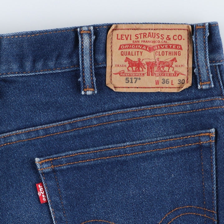 Levi's 517 Boot Cut Denim Pants, Men's, Size 36 cotton blue type Vintage Second Hand