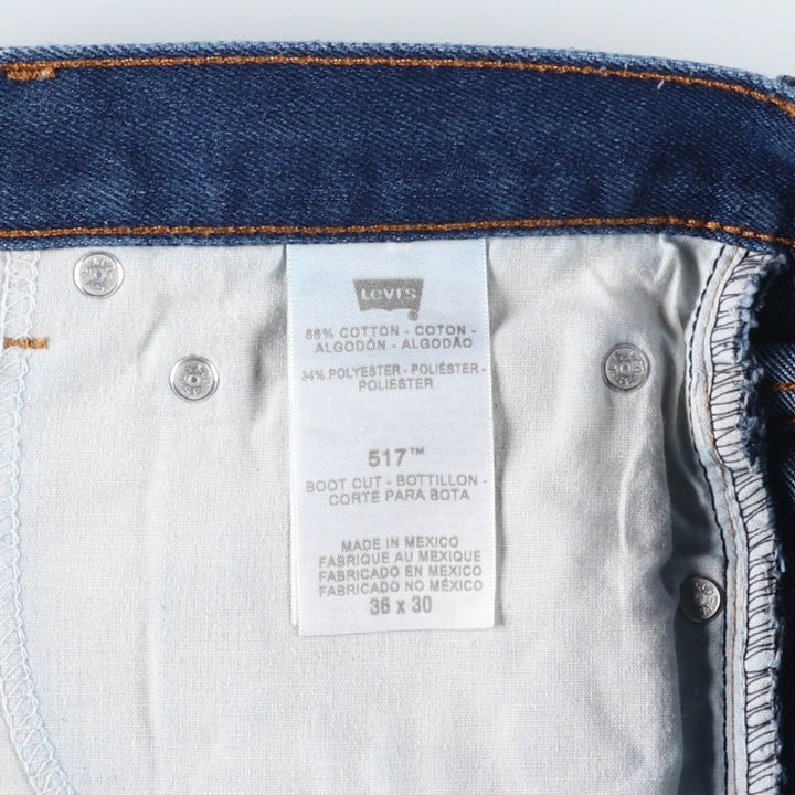 Levi's 517 Boot Cut Denim Pants, Men's, Size 36 cotton blue type Vintage Second Hand