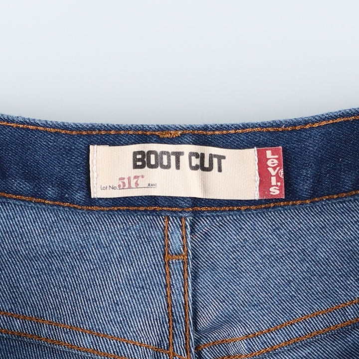 Levi's 517 Boot Cut Denim Pants, Men's, Size 36 cotton blue type Vintage Second Hand