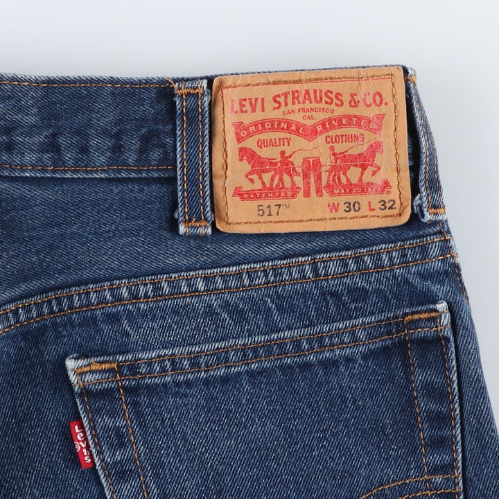 Levi's 517 Bootcut Denim Pants, Men's, Size W30 cotton blue type Vintage Second Hand