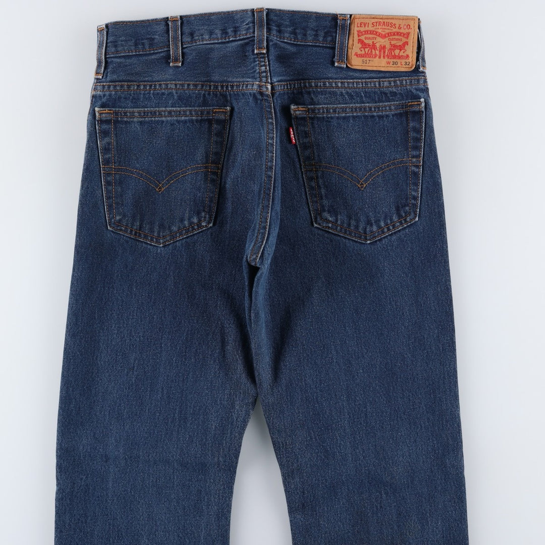 Levi's 517 Bootcut Denim Pants, Men's, Size W30 cotton blue type Vintage Second Hand