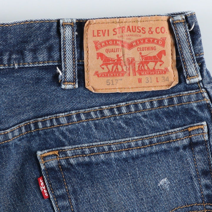 Levi's 517 Bootcut Denim Pants for Men, W32 equivalent cotton blue type Vintage Second Hand
