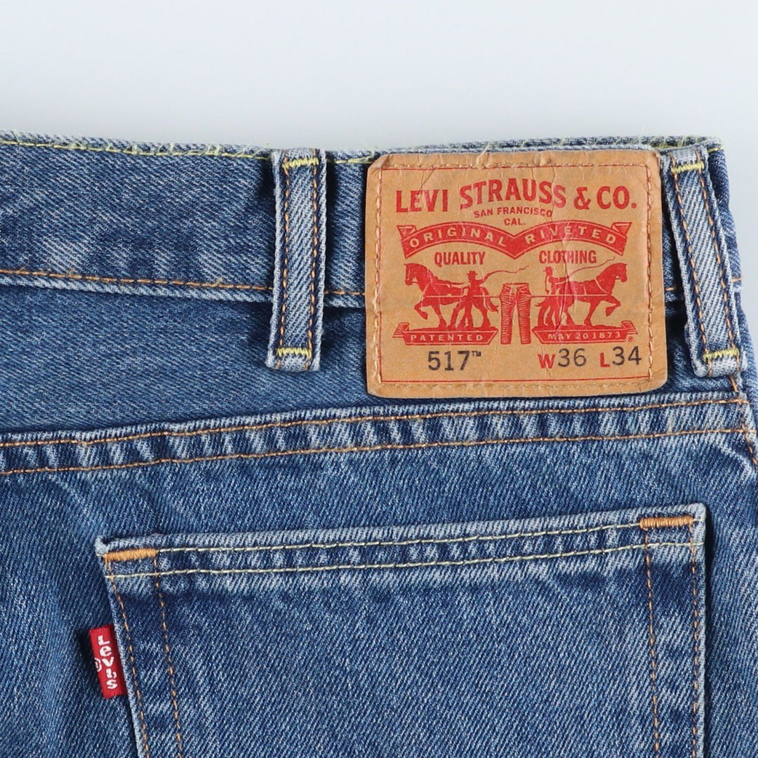 Levi's 517 Bootcut Denim Pants, Men's Size 37 cotton blue type Vintage Second Hand