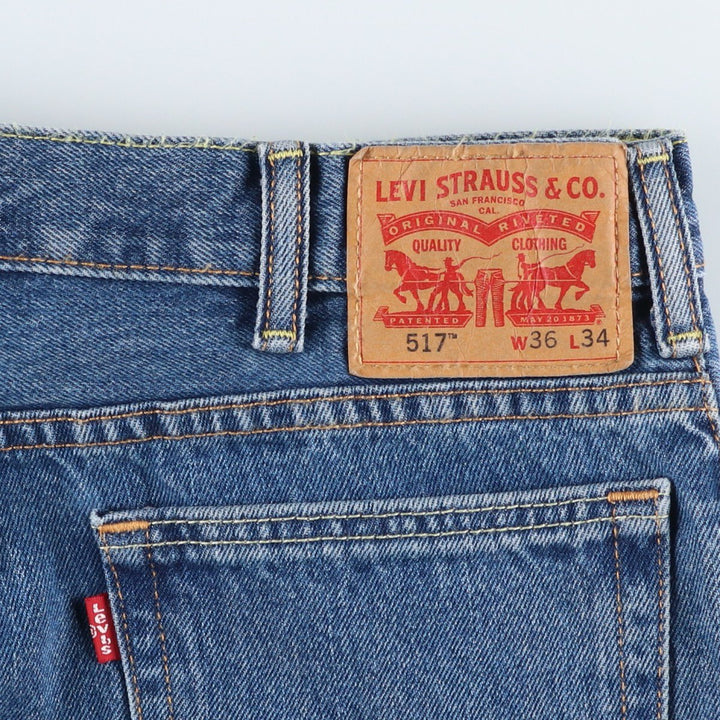 Levi's 517 Bootcut Denim Pants, Men's Size 37 cotton blue type Vintage Second Hand