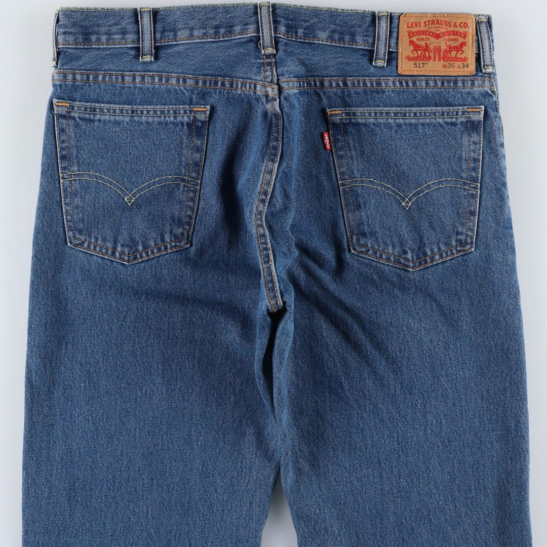 Levi's 517 Bootcut Denim Pants, Men's Size 37 cotton blue type Vintage Second Hand