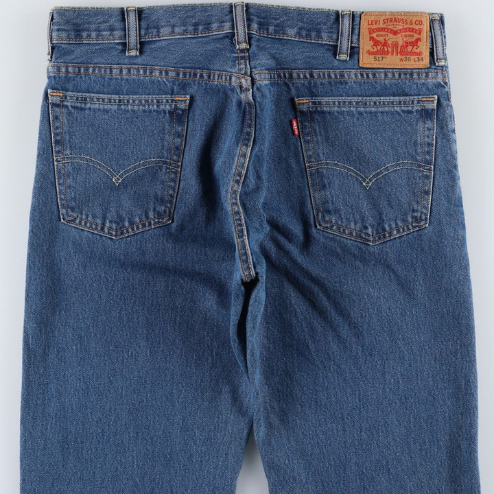 Levi's 517 Bootcut Denim Pants, Men's Size 37 cotton blue type Vintage Second Hand