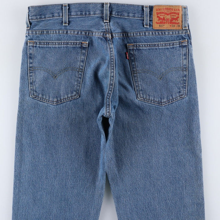 Levi's 517 Bootcut Denim Pants for Men, Size W34 cotton blue type Vintage Second Hand