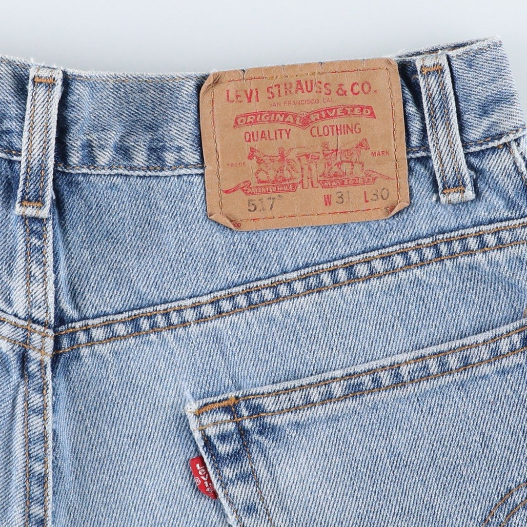 Levi's 517 BOOT CUT Bootcut denim pants for men, equivalent to w30 cotton blue type Vintage Second Hand