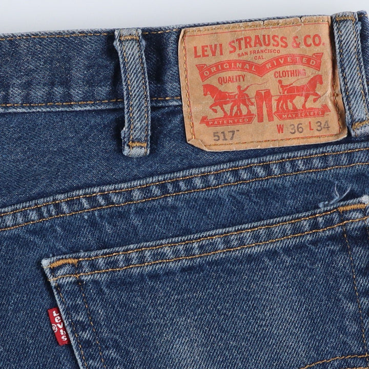 Levi's 517 Bootcut Denim Pants, Men's Size 37 cotton blue type Vintage Second Hand