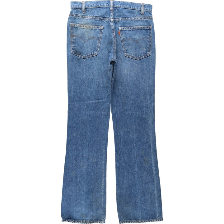 1980'S Levi's Orange Tab Flare Cut Denim Pants, Men's Size W32 (approx.), Vintage unclear blue type Vintage Second Hand