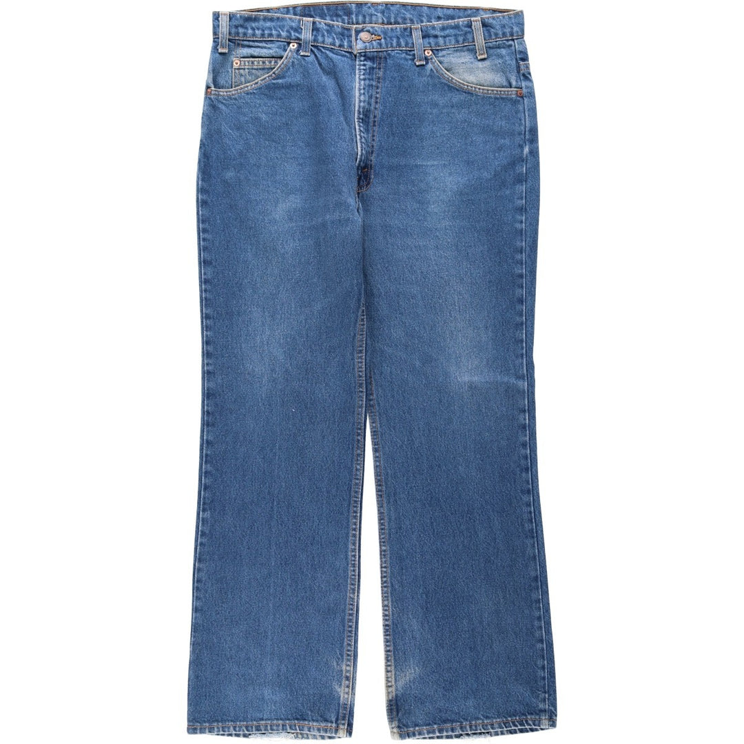 1990'S Levi's 40517-0215 Orange Tab Bootcut Denim Pants, Made in USA, Men's Size W36 (approx.), Vintage cotton blue type Vintage Second Hand