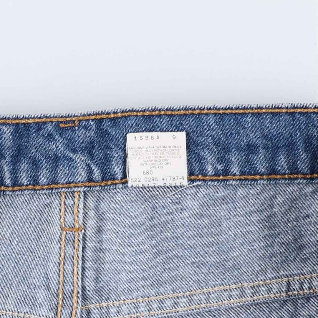 1990'S Levi's 40517-0215 Orange Tab Bootcut Denim Pants, Made in USA, Men's Size W36 (approx.), Vintage cotton blue type Vintage Second Hand