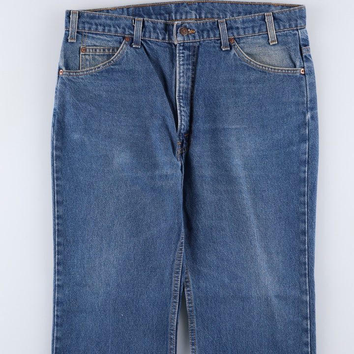 1990'S Levi's 40517-0215 Orange Tab Bootcut Denim Pants, Made in USA, Men's Size W36 (approx.), Vintage cotton blue type Vintage Second Hand