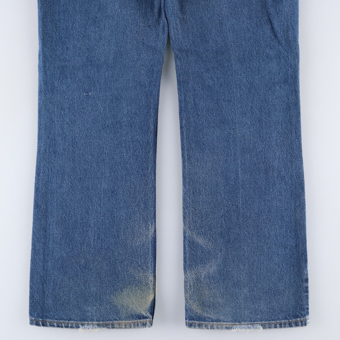 1990'S Levi's 40517-0215 Orange Tab Bootcut Denim Pants, Made in USA, Men's Size W36 (approx.), Vintage cotton blue type Vintage Second Hand