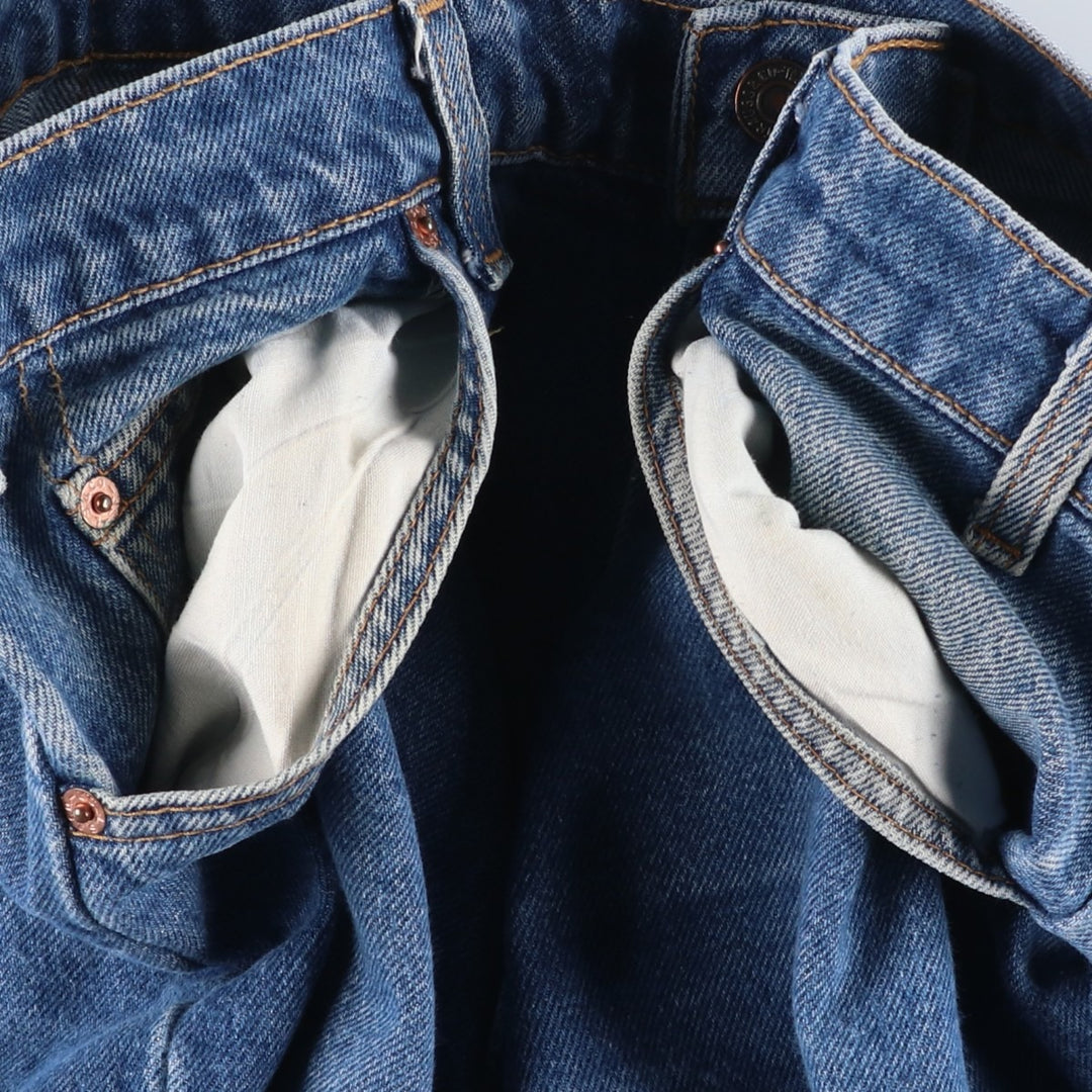 1990'S Levi's 40517-0215 Orange Tab Bootcut Denim Pants, Made in USA, Men's Size W36 (approx.), Vintage cotton blue type Vintage Second Hand