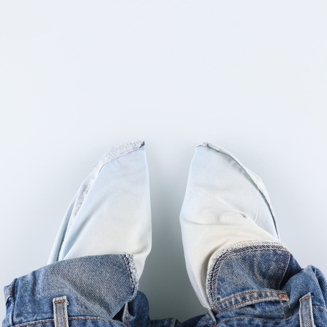 1990'S Levi's 40517-0215 Orange Tab Bootcut Denim Pants, Made in USA, Men's Size W36 (approx.), Vintage cotton blue type Vintage Second Hand
