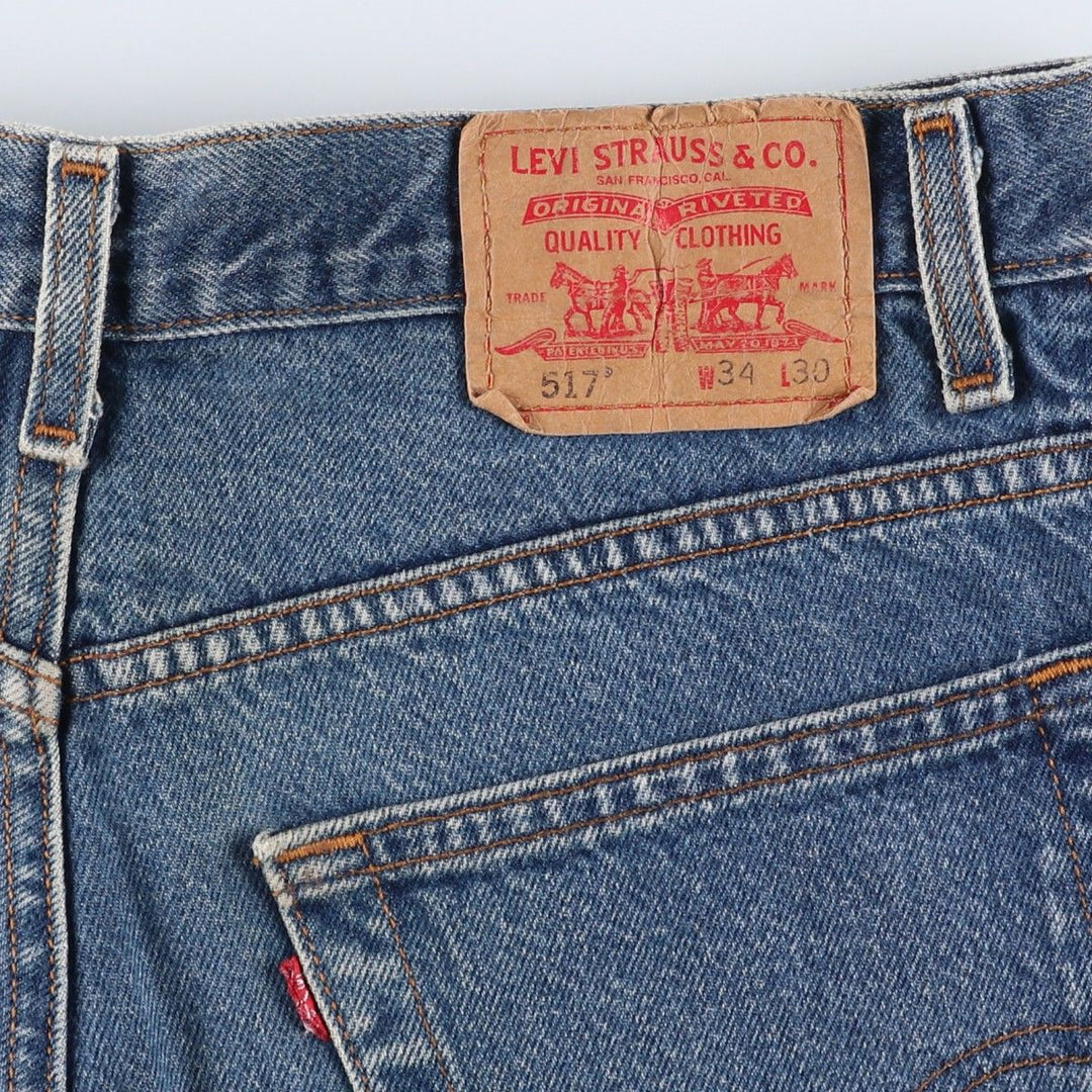 Levi's 517 BOOT CUT Bootcut denim pants for men, size w33 cotton blue type Vintage Second Hand