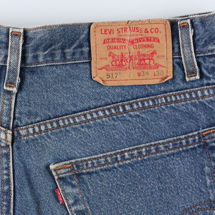 Levi's 517 BOOT CUT Bootcut denim pants for men, size w33 cotton blue type Vintage Second Hand